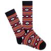 K.Bell Men's Arizona Stripe Crew Sock 1 Pair Pack, Orange, Men's Shoe Size 6-12 view 1