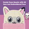DreamWorks Gabby's Dollhouse Kids Beanie Hat and Gloves Set, Pandy Paws Cuff Winter Knit Cap with Mittens and 3D Ears, Multicolor view 3