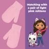 DreamWorks Gabby's Dollhouse Kids Beanie Hat and Gloves Set, Pandy Paws Cuff Winter Knit Cap with Mittens and 3D Ears, Multicolor view 4