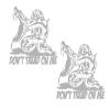 2 Pack - Don't Tread On Me - Gadsden Flag | Decal Vinyl Sticker Graphics for Car Truck SUV Van Window Laptop Tumbler| HOM0153.090 Silver Grey Metallic view 1