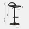 GRFIT Bar Chair Adjustable Height Chair (58-78cm) Bar Front Desk Chair Modern Simple High Stool Dining Chair Lever Chair Adjustable Bar Stools (Color : Black) view 3