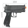 2 Pack of Polymer Spring Operated 7" Inch BB Airsoft Pistol-Intended for Film and Costume use. view 3