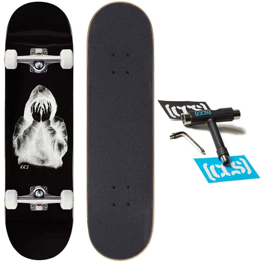 [CCS] Smile on The Surface Skateboard Complete - Black - 7.75"