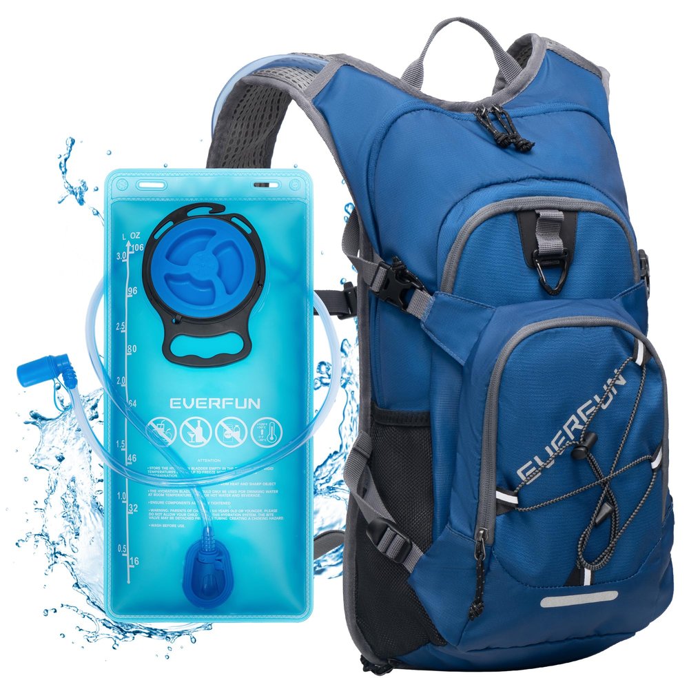 EVERFUN Hydration Backpack 18L Hiking Water Backpack with 3L Water Bladder, Women Men Hydration Pack Insulated Daypack Lightweight Hydropack with Rain Cover for Hiking, Cycling, Running, Festivals