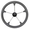 Boat Steering Wheel with Cap | 16 Inch Foam Rubber Grip Stainless Steel view 1