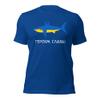 Blue Yellow Ukrainian Shark Ukraine Ucrania Ukrayina Trident Glory to The Heroes Unisex T-Shirt view 1