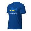 Blue Yellow Ukrainian Shark Ukraine Ucrania Ukrayina Trident Glory to The Heroes Unisex T-Shirt view 2