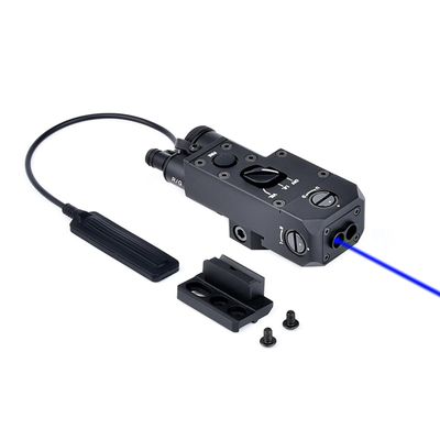 Metal CQL-1 Box Laser Sightswith IR Laser + Red/Green/Blue Laser Sightwith Pressure Switch & M300/M600 Series Flashlight Base Mountfor 20mm Rail (Blue Laser BK)