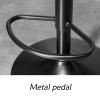 GRFIT Bar Chair Rotatable Bar Chair Modern Restaurant Coffee Shop Island Table Chair Simple Backrest High Foot Dining Chair Can Be Lifted (60-80cm) Adjustable Bar Stools (Color : Brown) view 4