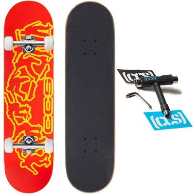 CCS Kickflip 2000 Skateboard Complete - Red - 8.25" x 32.00"