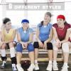 6 Pcs Athletic Sweatbands - Boys Kids Youth Sweat-Absorbing Elastic Headbands for Football (Colorful) view 4