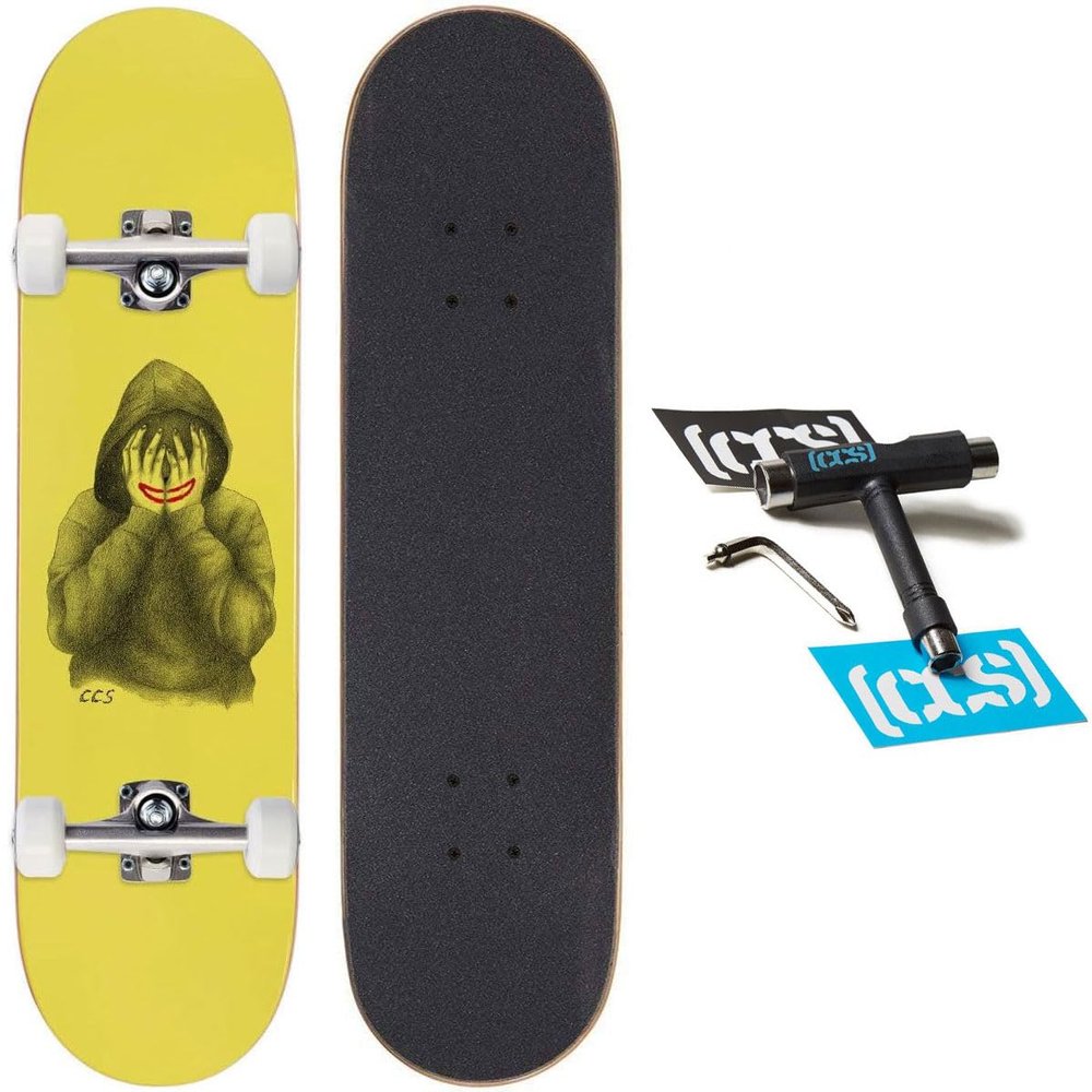 [CCS] Smile on The Surface Skateboard Complete - Yellow - 8.25"