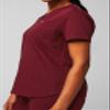Fabletics Women's Vital 1-Pocket Scrub Top - MotionTech, Wrinkle-Resist, Chest Pocket, Anti-Shrink, Semi-Slim Fit, M, Wine view 4
