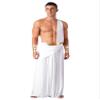 YOOJIA Men Toga Costume Ancient Greek God Ruffle Skirt Caesar Cosplay Party Roman Fancy Dress Long White Medium view 1
