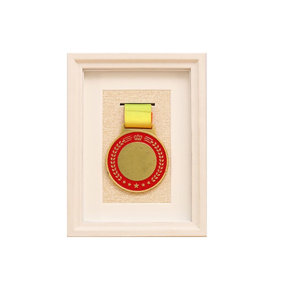 12.7x17.8cm, Medal Display Frame, Single Medal Display Case, Solid Wood Sport Medal Display Frame, Five Colors, HD Plexiglass, easy To Install, Fits all Sports Winners, Military Medal Badge Medal ( Co