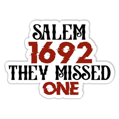 YNhiCraft1921, Salem 1692 They Missed One Witches Trending Sticker, Bumper Sticker Funny, Stickers for Water Bottles,Skateboards and Notebooks, Laptop Stickers