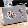 YNhiCraft1921, Salem 1692 They Missed One Witches Trending Sticker, Bumper Sticker Funny, Stickers for Water Bottles,Skateboards and Notebooks, Laptop Stickers view 2