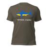 Blue Yellow Ukrainian Shark Ukraine Ucrania Ukrayina Trident Glory to The Heroes Unisex T-Shirt view 1