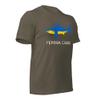 Blue Yellow Ukrainian Shark Ukraine Ucrania Ukrayina Trident Glory to The Heroes Unisex T-Shirt view 3