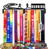 Goutoports Medal Holder Display Hanger - Award Ribbon Organizer Rack for Sports Race Runner Plaques Hanger for Wall Mount Hold Up 60 Medal Hanger Display for Athlete Kids Christmas Gifts view 1