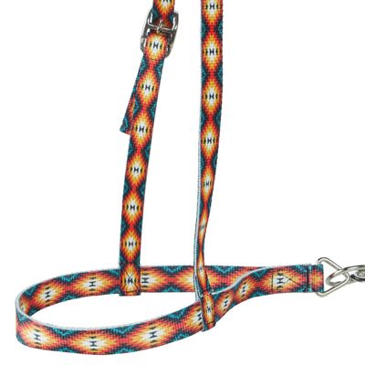 Schulz Equine Nylon Noseband Tiedown Set Sunset Aztec