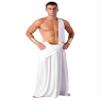 YOOJIA Men Toga Costume Ancient Greek God Ruffle Skirt Caesar Cosplay Party Roman Fancy Dress Long White XX-Large view 2