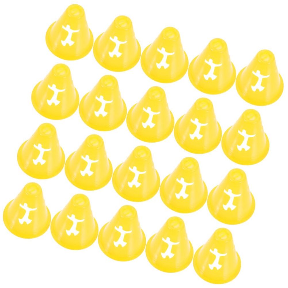 Kisangel 20pcs Colored Training Cones for Soccer Agility Practice Markers for Boys and Girls Lightweight and Portable Skating Drills for Football and Sports Training