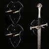 HHUXIUE Wall Mounted Sword Rack and Axe Holder - Vertical Display Hangers for Decoration (Transparent 2 Set) view 1