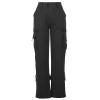 XUNRYAN Cargo Pants Women Baggy Low Waist Parachute Pants Running Joggers with Pockets Streetwear 2023 Fall Fashion Clothes Black view 2