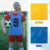 Vabean 24 Pack Nylon Mesh Scrimmage Team Practice Vests Pinnies Jerseys Train Vest for Adult Sport Basketball Soccer Football (Yellow, Light Blue) view 3