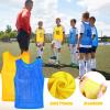Vabean 24 Pack Nylon Mesh Scrimmage Team Practice Vests Pinnies Jerseys Train Vest for Adult Sport Basketball Soccer Football (Yellow, Light Blue) view 4