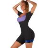 CEIUEO Women Sauna Suit Waist Trainer 3 in 1 Full Body Sweat Jumpsuit for Women Belly Fat(BK M) view 2