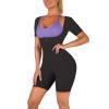 CEIUEO Women Sauna Suit Waist Trainer 3 in 1 Full Body Sweat Jumpsuit for Women Belly Fat(BK M) view 3