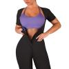 CEIUEO Women Sauna Suit Waist Trainer 3 in 1 Full Body Sweat Jumpsuit for Women Belly Fat(BK M) view 4
