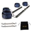 Black Adjustable Spreader Bar Sets with 4 Adjustable Fur Blue Straps Sports Training Fitness Gear Home Gyms view 1