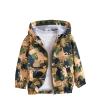 Toddler Kids Baby Boys Outwear Coat Camouflage Dinosaur Print Jacket Zipper Hooded Windproof (Camouflage, 3-4 Years) view 1