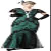 1920s Short Sleeve Floral Sequins Fringe Long Gatsby Flapper Formal Maxi Gown Cocktail Dresses w/Accessories Set Black Green view 2