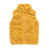 Toddler Solid Color Sleeveless Collar Facecloth Fall and Winter Undershirt Undershirt with Pockets (Yellow, 6-7 Years) view 1