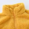 Toddler Solid Color Sleeveless Collar Facecloth Fall and Winter Undershirt Undershirt with Pockets (Yellow, 6-7 Years) view 2
