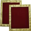 Cotton Pooja Aasana (40 x 40 cm, Red & Gold) view 1