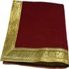 Cotton Pooja Aasana (40 x 40 cm, Red & Gold) view 2