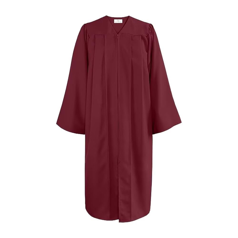 goprety Unisex Matte Choir Robes Graduation Gown Judge Costume Baptismal Robes for Adults