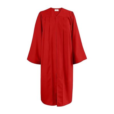 goprety Unisex Matte Choir Robes Graduation Gown Judge Costume Baptismal Robes for Adults Red