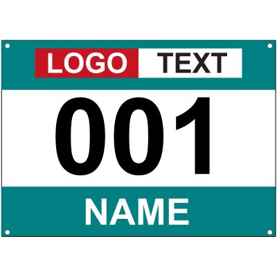 Muka Custom Race Bibs, Tyvek Bib Numbers 001-300, 8-1/4 x 6 Inch Full Printing Marathon Race Number