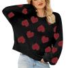 Ugly Christmas Sweater for Women Xmas Holiday Party Funny Santa Sweater Cute Fuzzy Cropped Knitted Pullover Tops view 2