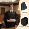 goprety Unisex Matte Choir Robes Graduation Gown Judge Costume Baptismal Robes for Adults view 2