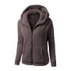 ZYXTIM Women's 2023 Trendy Sherpa Jacket Pocketed Oversized Zip Up Faux Fuzzy Casual Bomber Coat Winter Warm Teddy Coat Coffee view 1