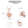 zeqingjw Cremation Jewelry Infinity Urn Necklace for Ashes with Rose Flower Keepsake Urn Memorial Ash Jewelry that Hold Ashes of Human or Pet view 2