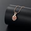 zeqingjw Cremation Jewelry Infinity Urn Necklace for Ashes with Rose Flower Keepsake Urn Memorial Ash Jewelry that Hold Ashes of Human or Pet view 3