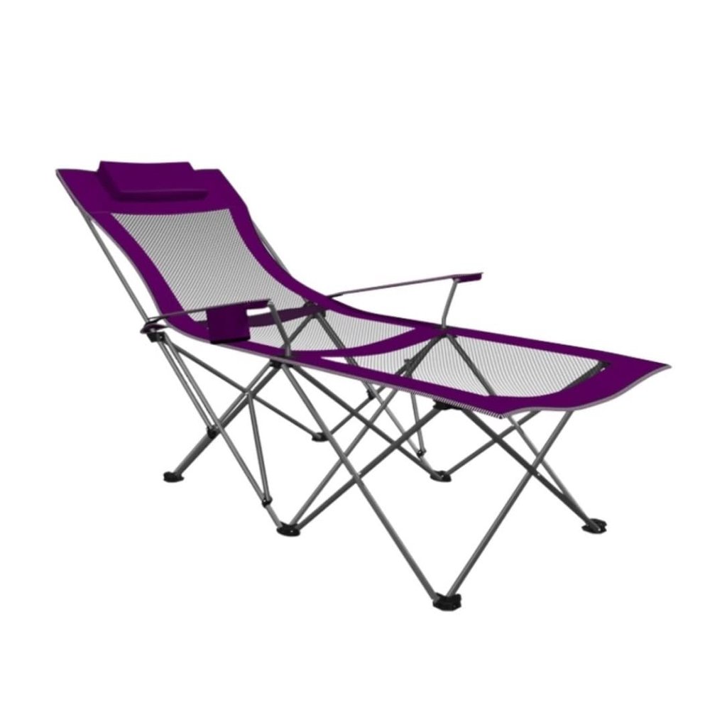 Outdoor Chair Folding Camping Chair Portable Camping Chair With Footrest Mesh Backrest Folding Reclining Lunch Break Bed Sitting Lying Dual-Purpose Beach Seat Camping Chair Foldable Chair ( Color : C